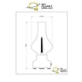 Jonas Lámpara de mesa recargable blanca pila/batería LED regulable 1x2W 3000K 3 StepDim
