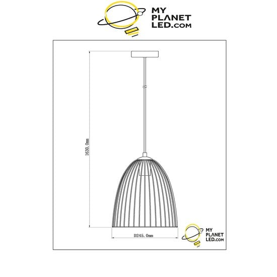 Suspension rose Marconi diamètre 24,5 cm 1xE27