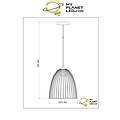 Lampe à suspension Marconi diamètre 24,5 cm 1xE27 jaune ocre