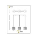 Lampe suspendue Pendulo 3xE27 chromée