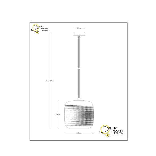 Pendulo hanging lamp diameter 20 cm 1xE27 chrome