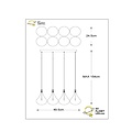 Rayner large hanging lamp LED dimmable G4 8x1.5W 3000K black