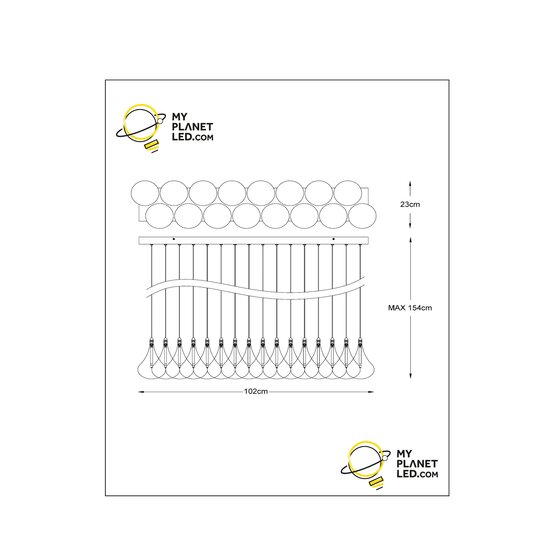 Rayner lampe suspendue LED dimmable G4 16x1,5W 3000K noire