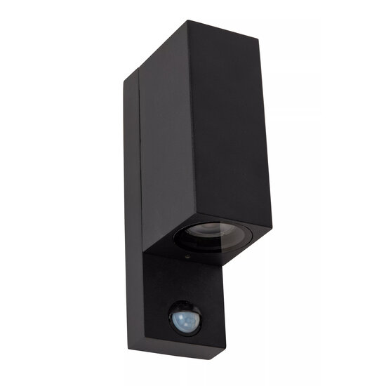 Foco de pared IR rectangular Zorro iluminación exterior 2xGU10 IP65 negro