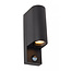 Foco de pared IR semicircular Zorro iluminación exterior 2xGU10 IP65 negro