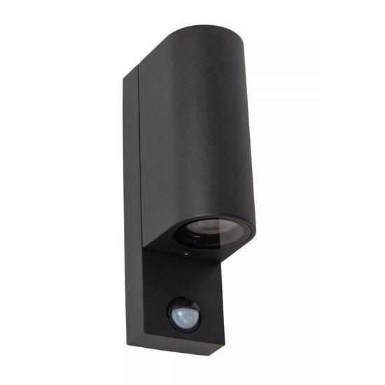 Zorro halfronde IR wandspot buitenverlichting 2xGU10 IP65 zwart