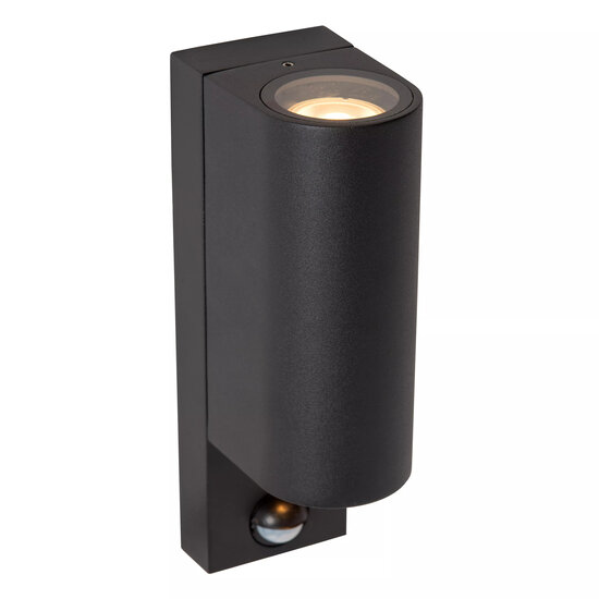 Foco de pared IR semicircular Zorro iluminación exterior 2xGU10 IP65 negro