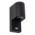 Foco de pared IR redondo Zorro iluminación exterior 1xGU10 IP65 negro