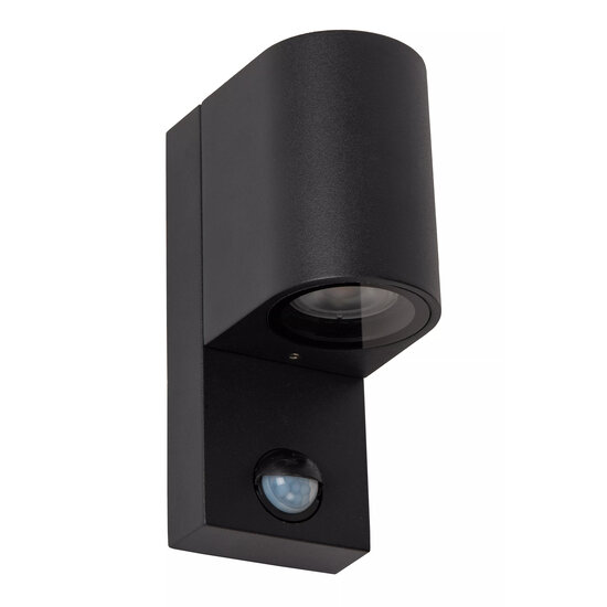 Foco de pared IR redondo Zorro iluminación exterior 1xGU10 IP65 negro