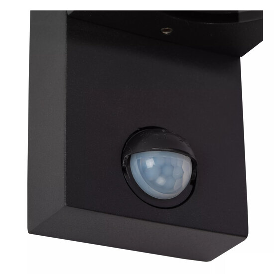 Foco de pared IR redondo Zorro iluminación exterior 1xGU10 IP65 negro