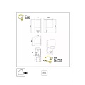 Foco de pared IR redondo Zorro iluminación exterior 1xGU10 IP65 negro