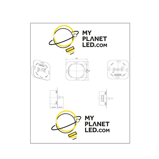 Variateur Leading edge RL 5-150W / Leading edge RC 5-300W noir