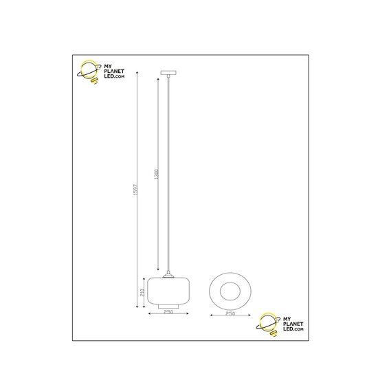 Moreno geräucherte Hängelampe Durchmesser 25 cm 1xE27