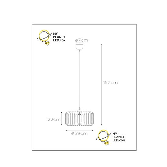 Woodo natural hanging lamp diameter 39 cm 1xE27