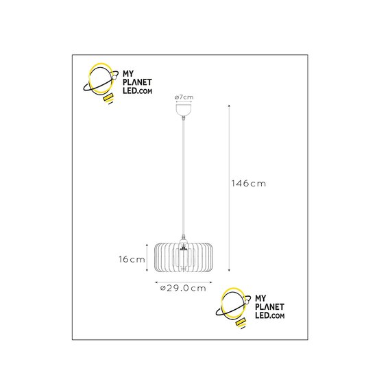 Woodo hanging lamp diameter 29 cm 1xE27 natural