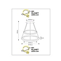Volan special hanging lamp diameter 78 cm LED dimmable 1x92W 2700K black