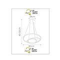Tirreno white hanging lamp diameter 80 cm LED dimmable 3000K