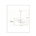 Tadej hanging lamp diameter 72 cm LED G4 6x1.5W 2700K gold