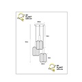 Raphael grote hanglamp diameter 50 cm 3xE27 grijs