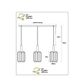 Lampe à suspension Raphael 3xE27 grise