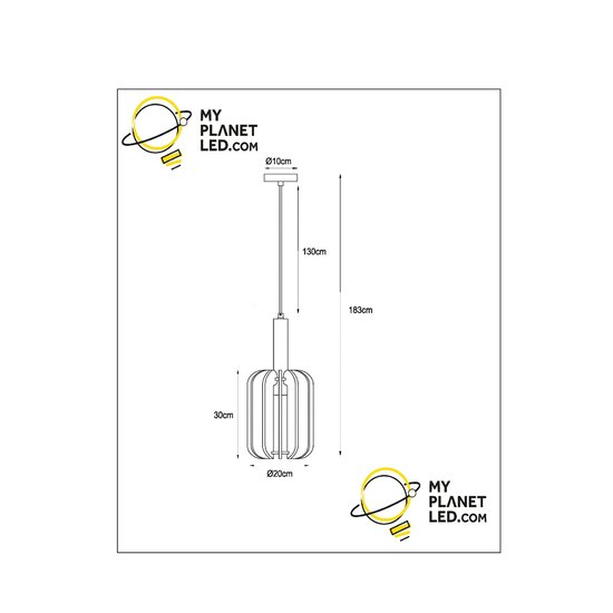 Lampe à suspension simple Raphael diamètre 20 cm 1xE27 gris
