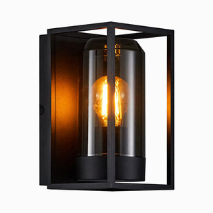 Grippo black wall lamp outdoor lighting IP44 E27