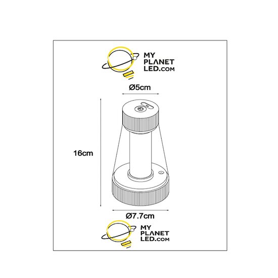 Ilvo lámpara de mesa amarillo ocre LED regulable IP44
