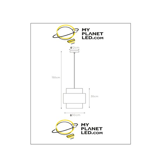 Fiero große Hängelampe Durchmesser 30 cm 1xE27 mattgoldenes Messing