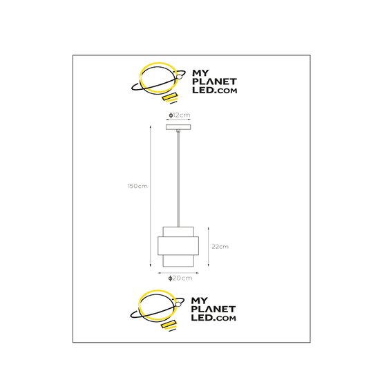 Fiero lámpara colgante pequeña diámetro 20 cm 1xE27 latón oro mate