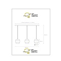 Fiero hanglamp 3xE27 mat goud messing