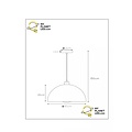 Bianco blauwe hanglamp diameter 40 cm 1xE27