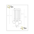 Jackie impressive hanging lamp diameter 66 cm 5xE27 smoked