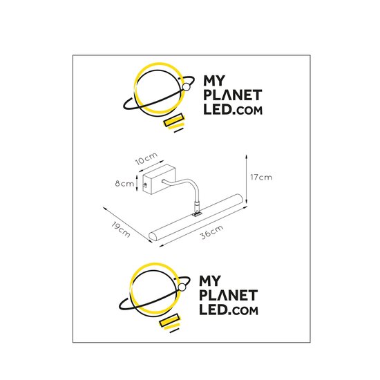 Picasso schwarze Bilderbeleuchtung 2xG9
