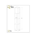 Tower black floor lamp 1xE27 with wireless charger black