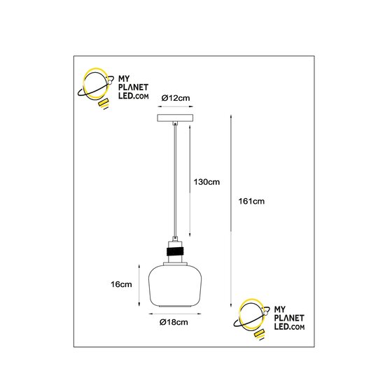 Esprit mooie hanglamp diameter 18 cm 1xE27 amber