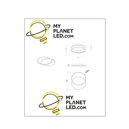 Plafonnier noir Alex LED dimmable 1x24W 2700K 3 StepDim noir