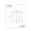 Lampe à suspension Vera diamètre 10 cm 5xGU10 taupe