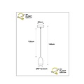 Vera zwarte kleine hanglamp diameter 10 cm 1xGU10