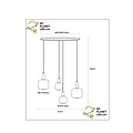 Elly hanging lamp 4xE27 black