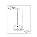 Annabello Hängelampe Durchmesser 30 cm 1xE27 grau