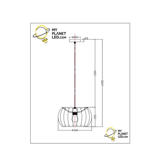 Annabello hanglamp diameter 30 cm 1xE27 grijs