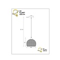 Lampe suspendue Messi moyenne diamètre 22 cm 1xE27 noire