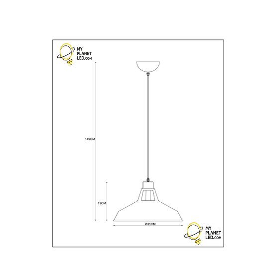 Bizzy hanglamp diameter 31 cm 1xE27 zwart