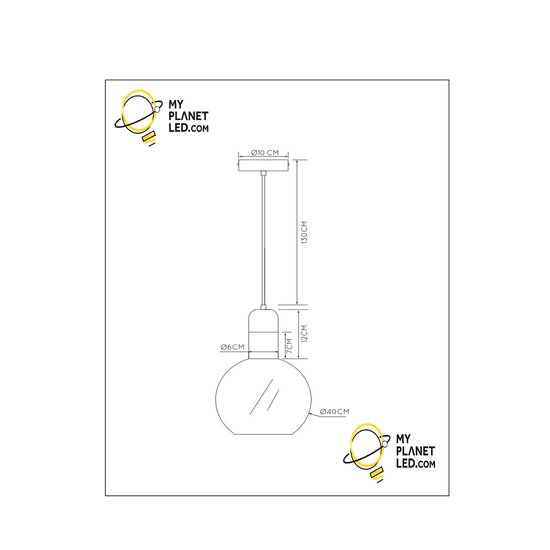 Lampe à suspension Alana diamètre 40 cm 1xE27 opale