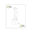 Alana medium smoked hanging lamp diameter 28 cm 1xE27