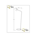 Lampadaire rechargeable blanc dimmable Starlink batterie 1x3W 2700K 3 StepDim