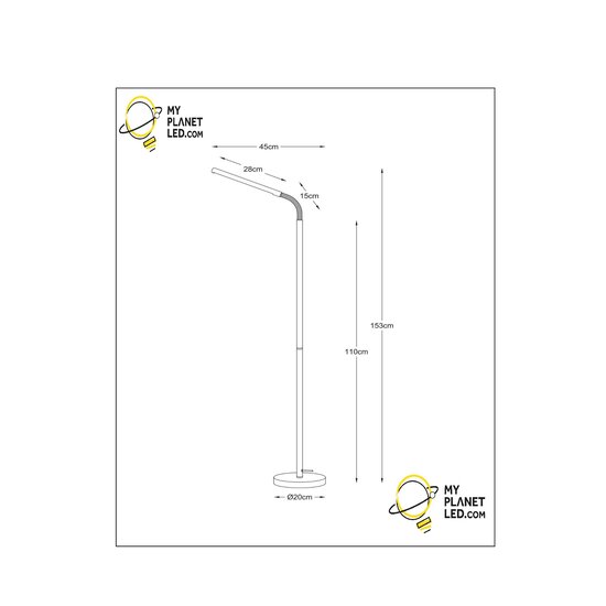 Gilles white reading lamp LED 1x6W 2700K 220V