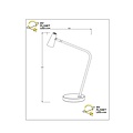 Starlink Lámpara de mesa recargable blanca pila/batería LED regulable 1x3W 2700K 3 StepDim