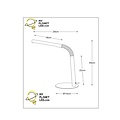 Lampe de bureau Gilles blanche LED 1x5W 2700K 220V