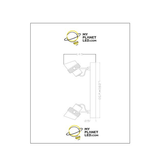Spot de plafond Alberto 2xGU10 noir